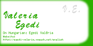 valeria egedi business card